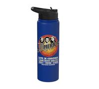 Oficial America the band Live in Concert Black Stainless Steel Insulated Water Bottle