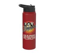 Oficial America the band Live in Concert Black Stainless Steel Insulated Water Bottle