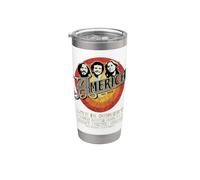 Oficial America the band Live in Concert Black Vaso térmico de acero inoxidable de doble pared