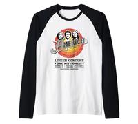 Oficial America The Band Live in Concert Light Camiseta Manga Raglan