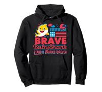Oficial Baby Shark Brave 4th of July Stars and Sharks Sudadera con Capucha