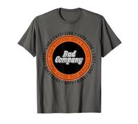 Oficial Bad Company Band Circle 1977 1979 Live Camiseta