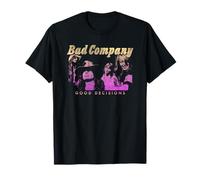Oficial Bad Company Good Decisions Iconic Rock Design Camiseta