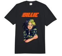 Oficial Billie Eilish Cartoon Billie Design Comfort Colors Adult Heavyweight T-Shirt