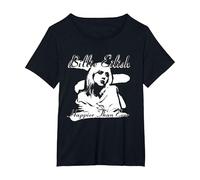Oficial Billie Eilish Happier Than Ever Negro Camiseta, Mujer Tallas Grandes, Negro, 1XL Grande