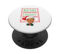 Oficial Bing Crosby Navidad música PopSockets PopGrip Adhesivo
