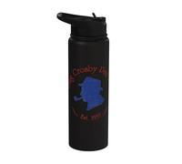 Oficial Bing Crosby Silhouette Pro Golf Red and Blue Stainless Steel Insulated Water Bottle
