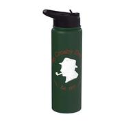 Oficial Bing Crosby Silhouette Pro Golf Red and White Stainless Steel Insulated Water Bottle