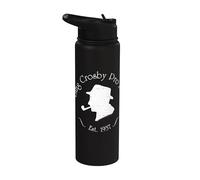Oficial Bing Crosby Silhouette Pro Golf White Stainless Steel Insulated Water Bottle