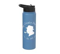 Oficial Bing Crosby Silhouette Pro Golf White Stainless Steel Insulated Water Bottle