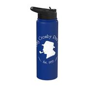 Oficial Bing Crosby Silhouette Pro Golf White Stainless Steel Insulated Water Bottle