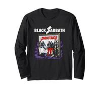 Oficial Black Sabbath Sabotage Album Cover Rock Vintage Manga Larga