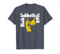 Oficial Black Sabbath Vol 4 Album Logo Camiseta, Hombre, Azul Jaspeado, 6XL