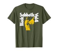 Oficial Black Sabbath Vol 4 Album Logo Camiseta, Hombre, Verde Oliva, S