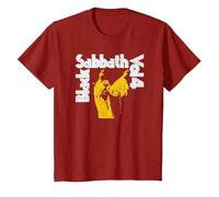 Oficial Black Sabbath Vol 4 Album Logo Camiseta, Niños, Arándano, 6 años
