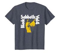 Oficial Black Sabbath Vol 4 Album Logo Camiseta, Niños, Azul Jaspeado, 4 años