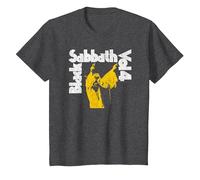 Oficial Black Sabbath Vol 4 Album Logo Camiseta, Niños, Jaspeado Oscuro, 10 años