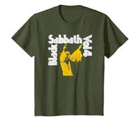 Oficial Black Sabbath Vol 4 Album Logo Camiseta, Niños, Verde Oliva, 8 años