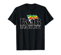 Oficial Bob Marley Logo Bandera Jamaica Reggae Vintage Camiseta
