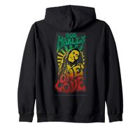 Oficial Bob Marley One Love Reggae Colors Band Retro Sudadera con Capucha