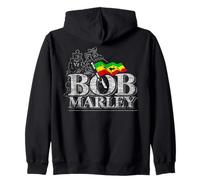 Oficial Bob Marley Vintage Logo Bandera Jamaica Reggae Sudadera con Capucha