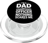Oficial correccional de papá Divertido Diciendo Que Nada me Asusta PopSockets PopGrip para MagSafe