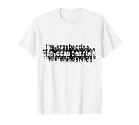 Oficial Cranberries Banda Rock Alternativo Stacked Logos Camiseta