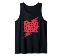 Oficial David Bowie Music Rock Distressed Rebel rebel Camiseta sin Mangas
