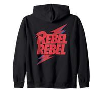 Oficial David Bowie Music Rock Distressed Rebel rebel Sudadera con Capucha