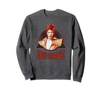 Oficial David Bowie Music Rock Ziggy Stardust 2 Sudadera, Unisex para Adultos, Jaspeado Oscuro, L
