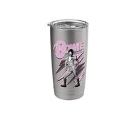 Oficial David Bowie Pink Lightning Ziggy Stardust Vaso térmico de acero inoxidable de doble pared