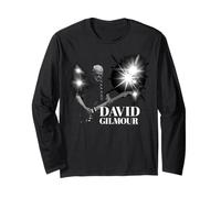 Oficial David Gilmour Playing The Guitar Stage Lights Manga Larga