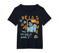 Oficial De La Soul Me Myself and I Camiseta, Mujer Tallas Grandes, Negro, 2XL Grande