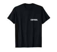 Oficial de Las Fuerzas Armadas de Rango Militar de Cabo IMPRESIÓN Frontal Camiseta gráfica económica