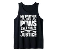 Oficial de policía Mi Pareja Tiene Patas y Nariz para la Justicia Camiseta sin Mangas
