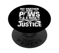 Oficial de policía Mi Pareja Tiene Patas y Nariz para la Justicia PopSockets PopGrip Adhesivo