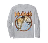 Oficial Def Leppard Approaching Leopard Iconic Design Manga Larga