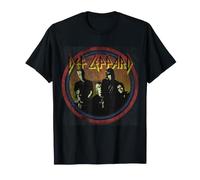Oficial Def Leppard Classic Circle Heavy Metal Camiseta