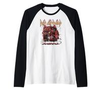 Oficial Def Leppard Rock Banda Tour 2020 Camiseta Manga Raglan