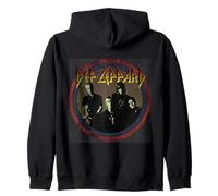 Oficial Def Leppard Vintage Logo Rock Clásico Retro Band Sudadera con Capucha