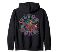 Oficial Elton John Vintage Pop Rock Piano Retro Collage Sudadera con Capucha