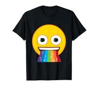 Oficial Emoji Rainbow Mouth Yellow Smile Face Camiseta