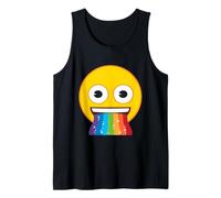 Oficial Emoji Rainbow Mouth Yellow Smile Face Camiseta sin Mangas