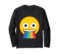 Oficial Emoji Rainbow Mouth Yellow Smile Face Manga Larga