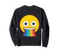 Oficial Emoji Rainbow Mouth Yellow Smile Face Sudadera