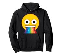 Oficial Emoji Rainbow Mouth Yellow Smile Face Sudadera con Capucha