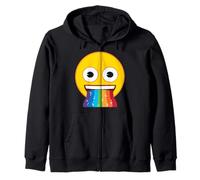 Oficial Emoji Rainbow Mouth Yellow Smile Face Sudadera con Capucha