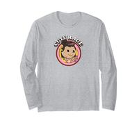 Oficial Emojitown Cute Rage Enthusiastic Girl Happy Faces Manga Larga