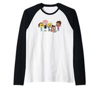 Oficial Emojitown Girls Meeting Gothic Gamer Earth Group Camiseta Manga Raglan