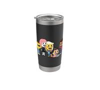 Oficial Emojitown girls meeting gothic gamer earth Group Vaso térmico de acero inoxidable de doble pared